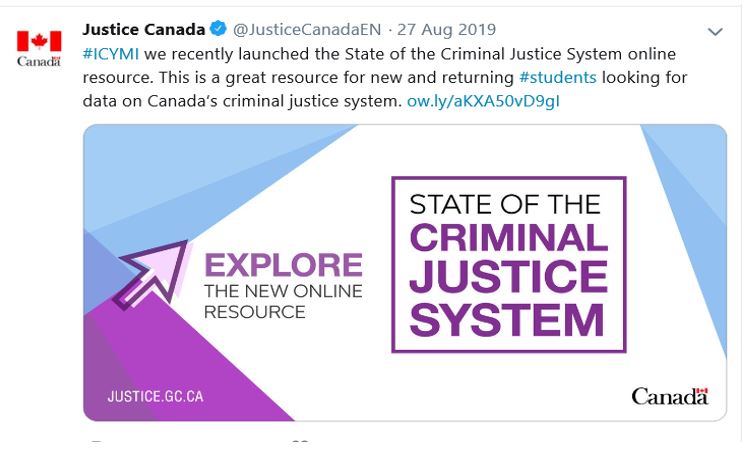 Image 4. Use of Social Media to Promote the State of the Criminal Justice System.