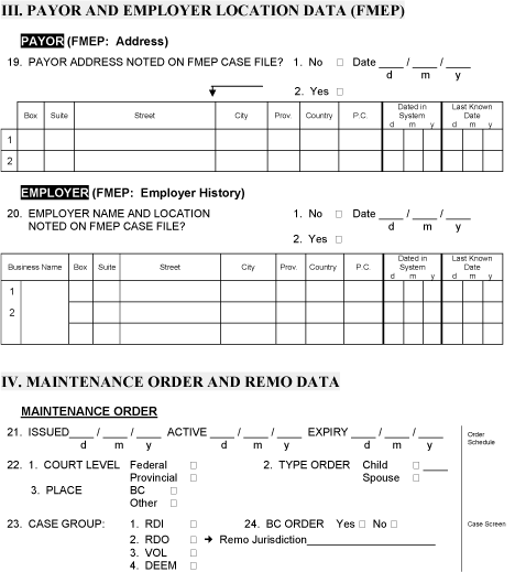 Appendix: Tracing Pilot Data Collection Form