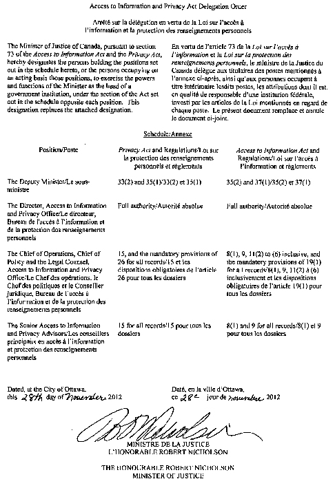 delegation order
