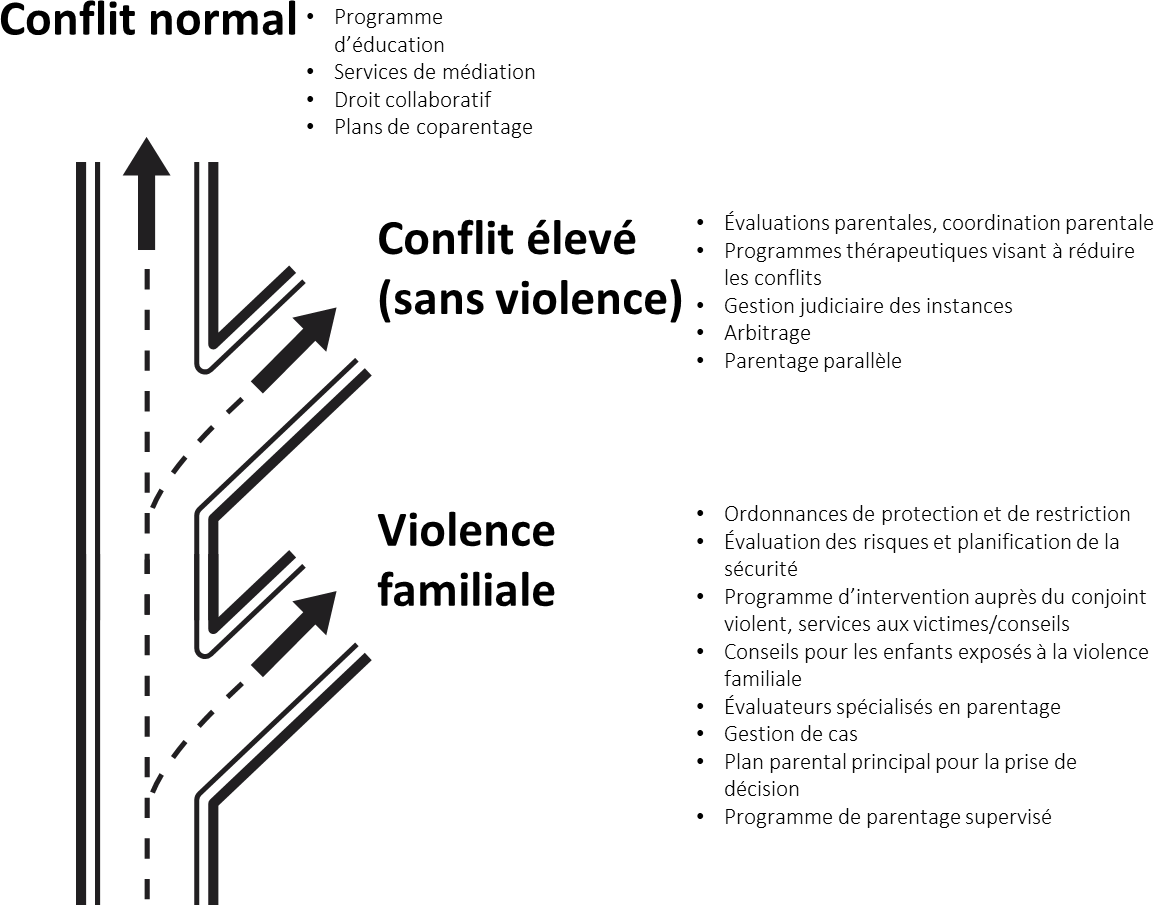 Figure&nbsp;2&nbsp;: Interventions différenciées dans les cas de violence familiale