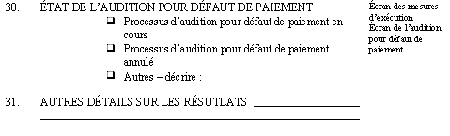 Formulaire d'évaluation des résultats des conférences de paiement